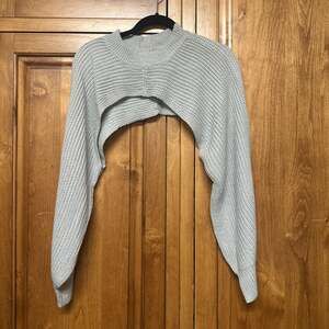 Grey Knit Bolero Shrug Sweater